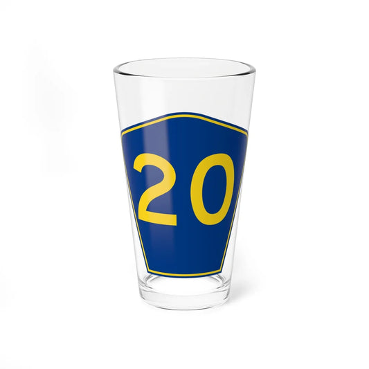 PR secondary 20 (Puerto Rico) (Road Sign) Pint Glass 16oz 16oz - Go Mug Yourself