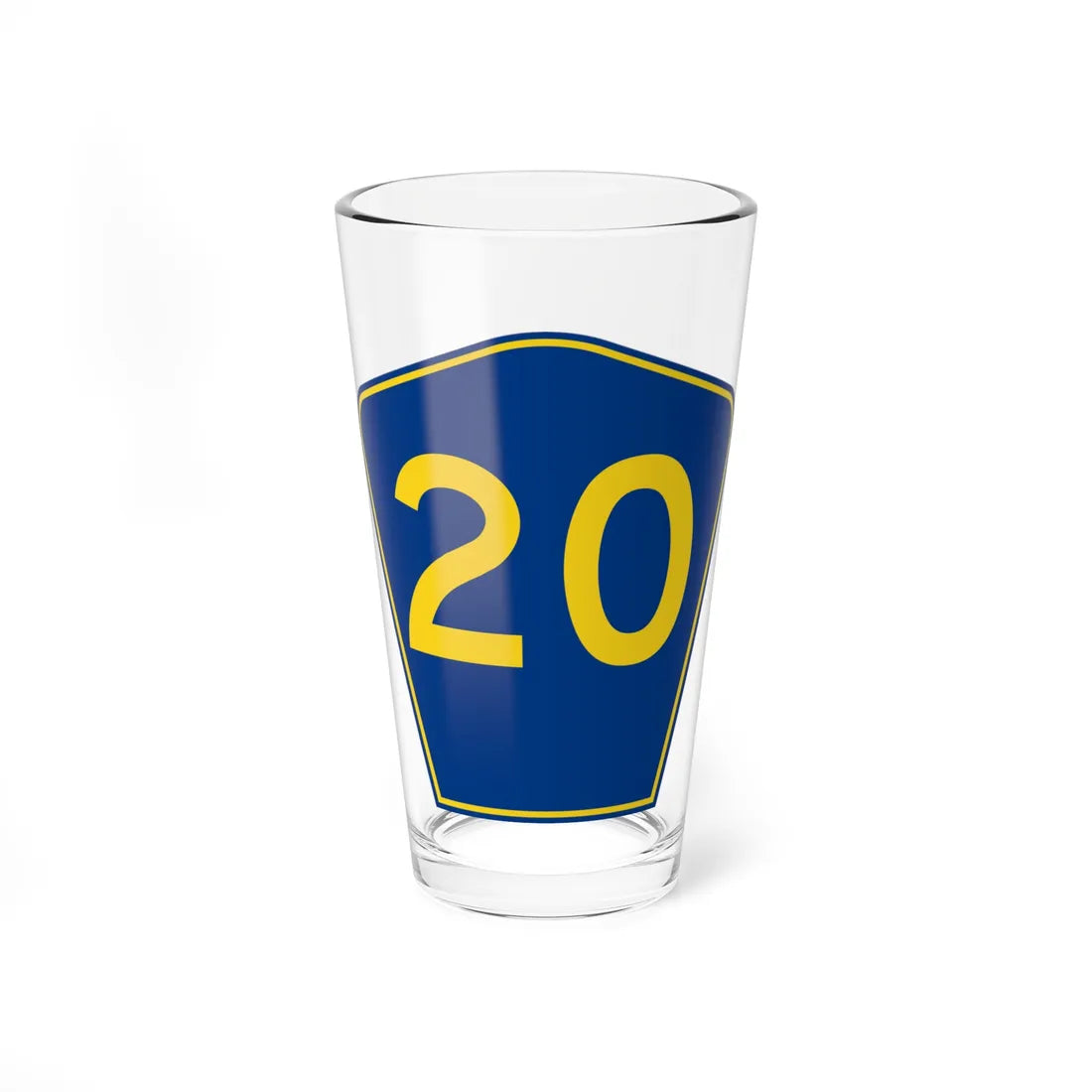 PR secondary 20 (Puerto Rico) (Road Sign) Pint Glass 16oz - Go Mug Yourself