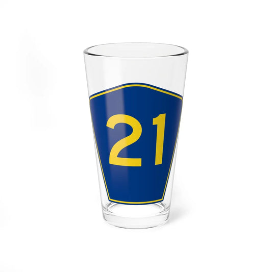 PR secondary 21 (Puerto Rico) (Road Sign) Pint Glass 16oz 16oz - Go Mug Yourself