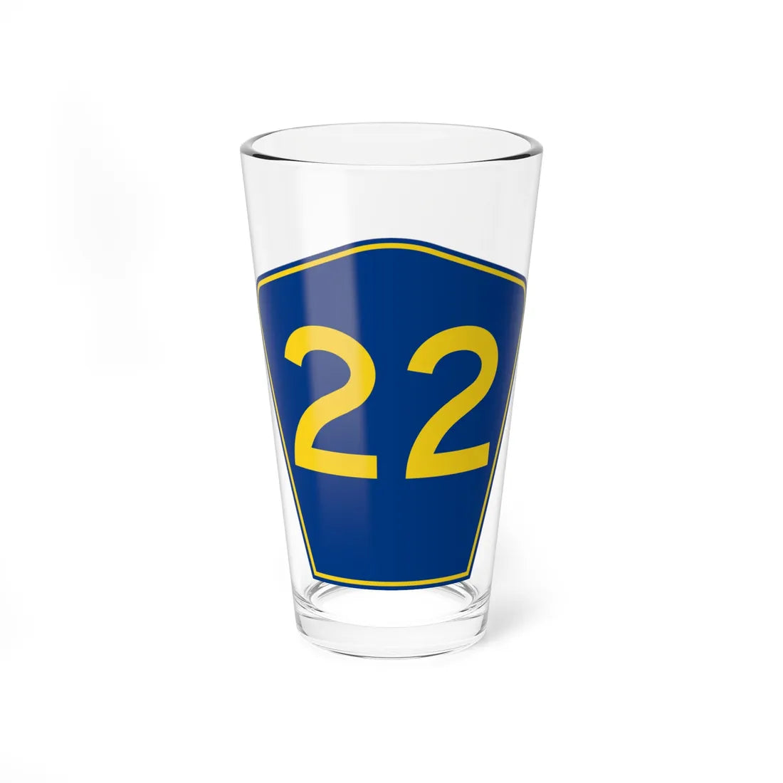 PR secondary 22 (Puerto Rico) (Road Sign) Pint Glass 16oz 16oz - Go Mug Yourself