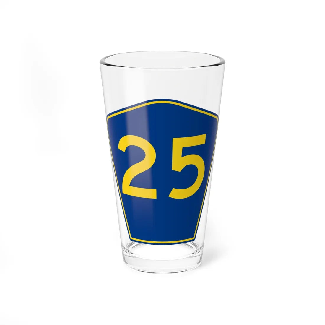 PR secondary 25 (Puerto Rico) (Road Sign) Pint Glass 16oz - Go Mug Yourself