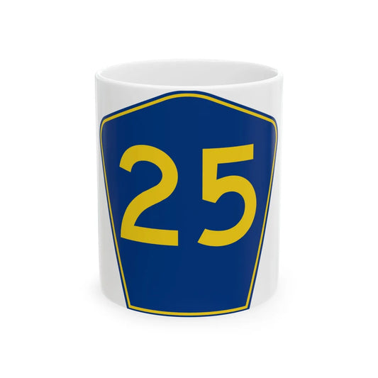 PR secondary 25 (Puerto Rico) (Road Sign) White Coffee Mug 11oz - Go Mug Yourself