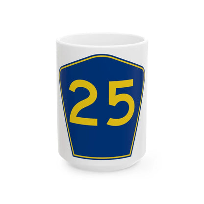 PR secondary 25 (Puerto Rico) (Road Sign) White Coffee Mug 15oz - Go Mug Yourself