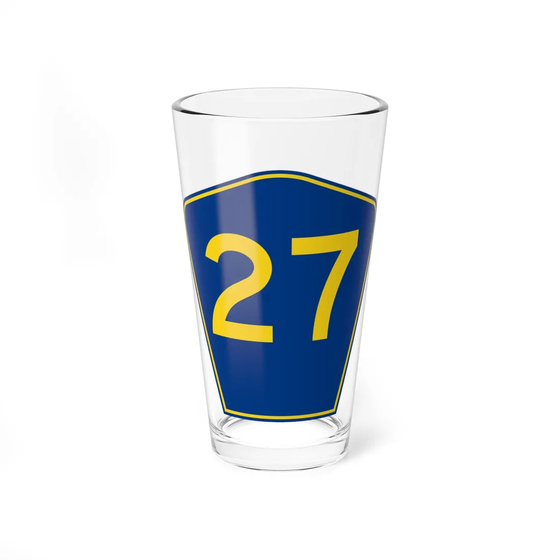 PR secondary 27 (Puerto Rico) (Road Sign) Pint Glass 16oz 16oz - Go Mug Yourself