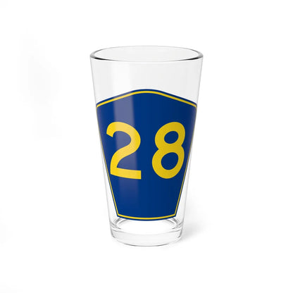 PR secondary 28 (Puerto Rico) (Road Sign) Pint Glass 16oz 16oz - Go Mug Yourself