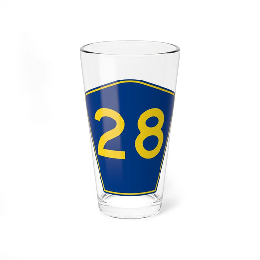 PR secondary 28 (Puerto Rico) (Road Sign) Pint Glass 16oz 16oz - Go Mug Yourself