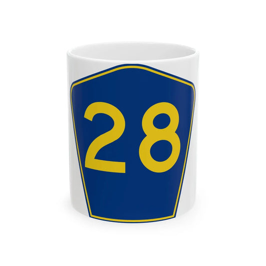 PR secondary 28 (Puerto Rico) (Road Sign) White Coffee Mug 11oz - Go Mug Yourself