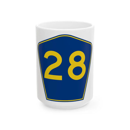 PR secondary 28 (Puerto Rico) (Road Sign) White Coffee Mug 15oz - Go Mug Yourself