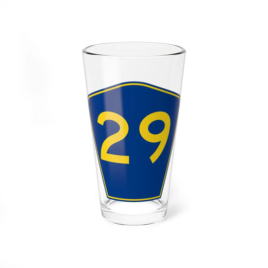 PR secondary 29 (Puerto Rico) (Road Sign) Pint Glass 16oz 16oz - Go Mug Yourself
