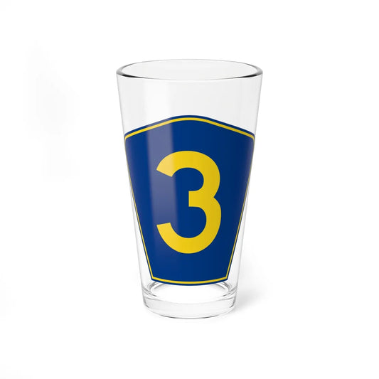 PR secondary 3 (Puerto Rico) (Road Sign) Pint Glass 16oz 16oz - Go Mug Yourself