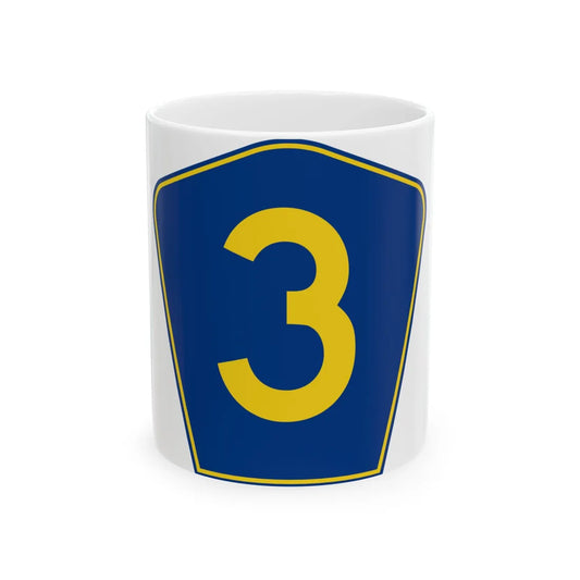 PR secondary 3 (Puerto Rico) (Road Sign) White Coffee Mug 11oz - Go Mug Yourself