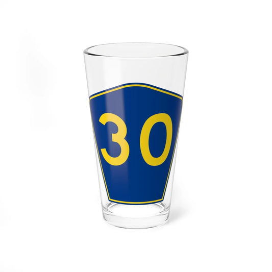 PR secondary 30 (Puerto Rico) (Road Sign) Pint Glass 16oz 16oz - Go Mug Yourself