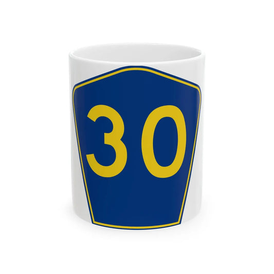 PR secondary 30 (Puerto Rico) (Road Sign) White Coffee Mug 11oz - Go Mug Yourself