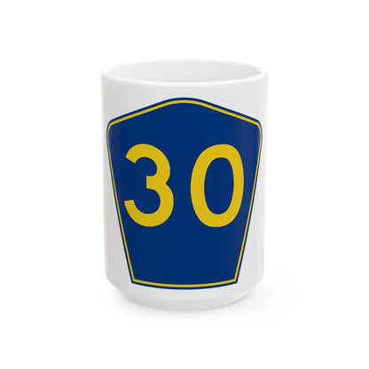 PR secondary 30 (Puerto Rico) (Road Sign) White Coffee Mug 15oz - Go Mug Yourself