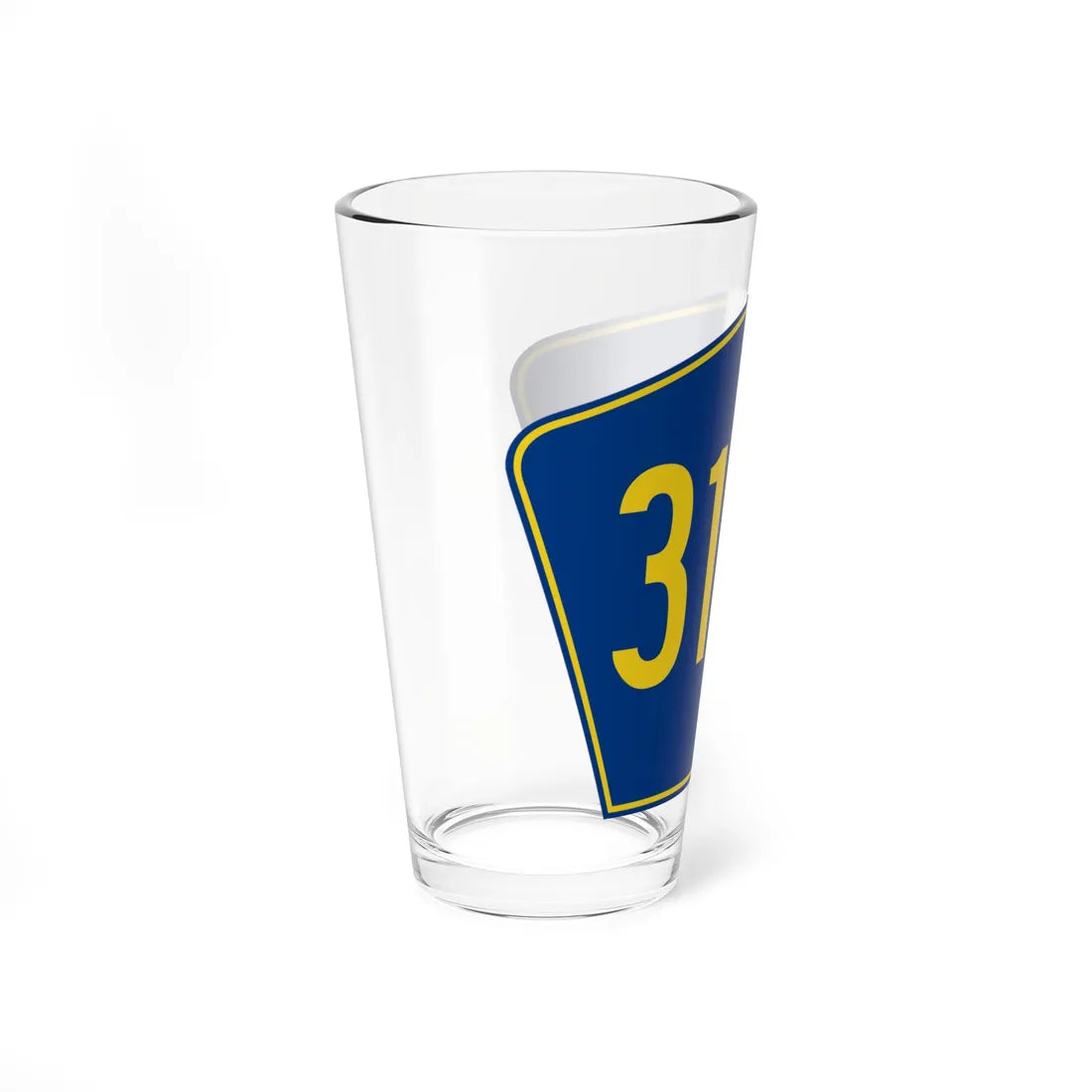 PR secondary 3132 (Puerto Rico) (Road Sign) Pint Glass 16oz - Go Mug Yourself