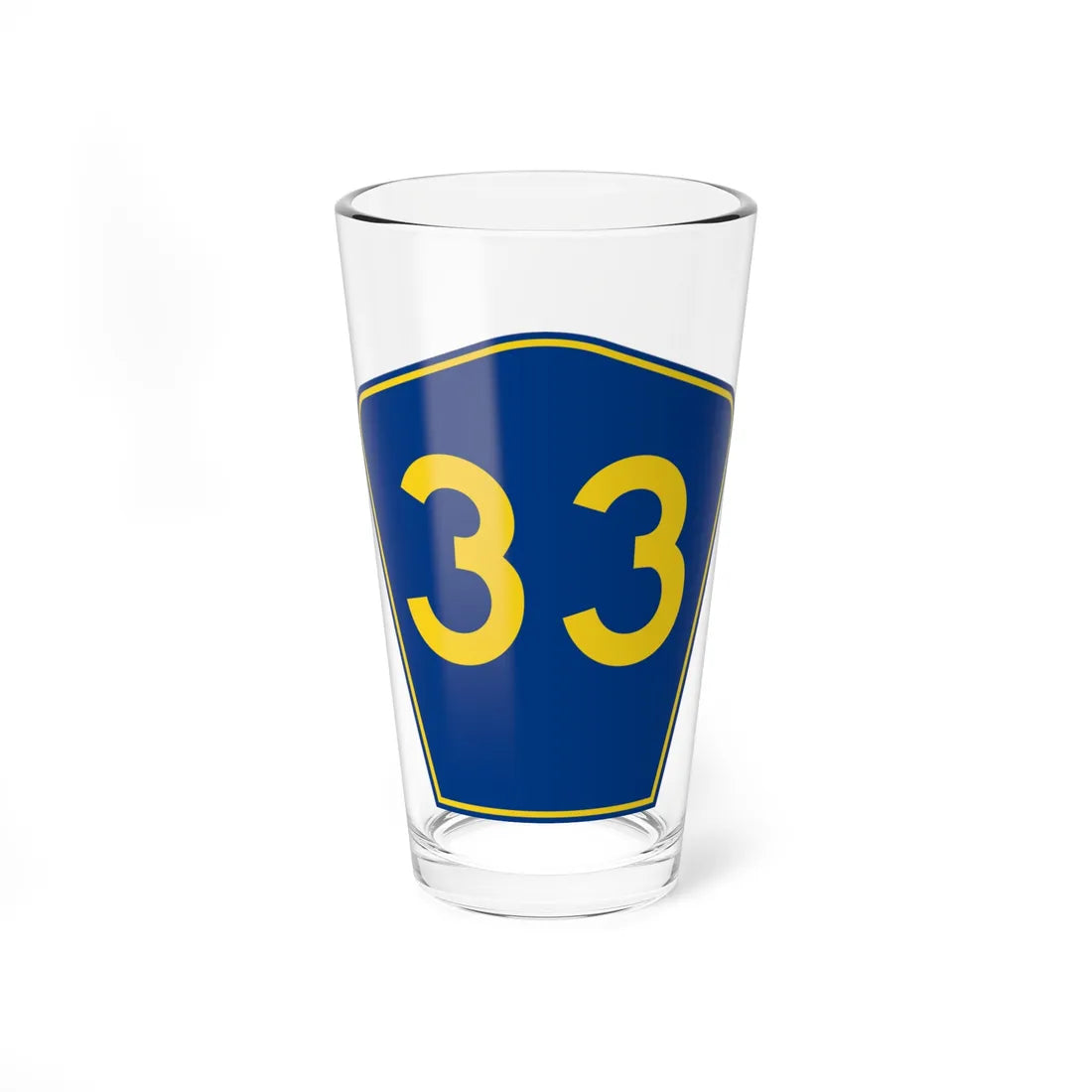 PR secondary 33 (Puerto Rico) (Road Sign) Pint Glass 16oz - Go Mug Yourself