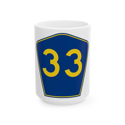 PR secondary 33 (Puerto Rico) (Road Sign) White Coffee Mug 15oz - Go Mug Yourself
