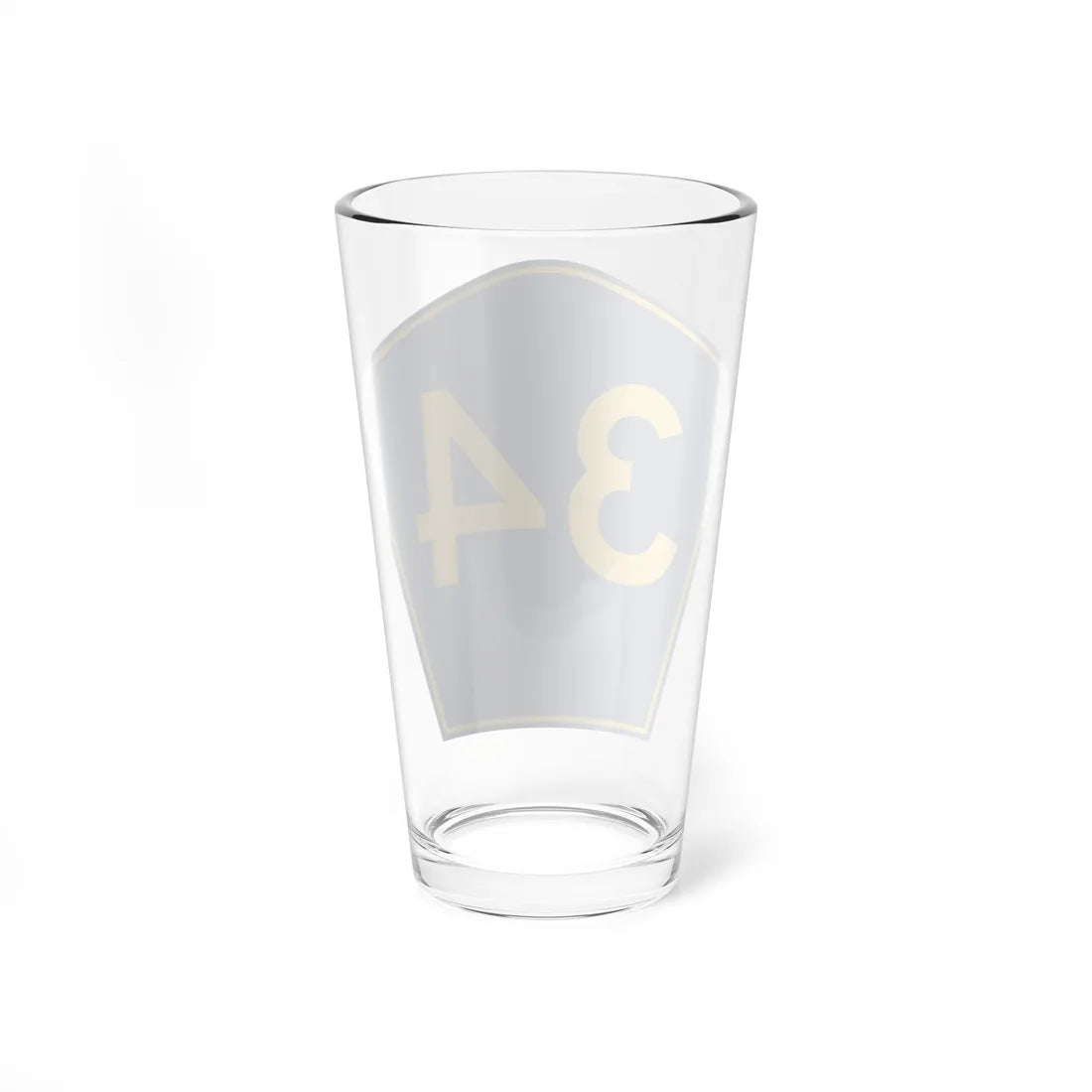 PR secondary 34 (Puerto Rico) (Road Sign) Pint Glass 16oz - Go Mug Yourself