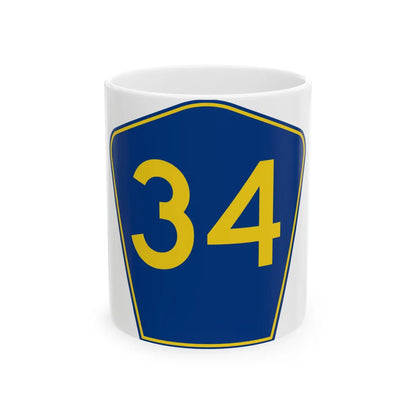 PR secondary 34 (Puerto Rico) (Road Sign) White Coffee Mug 11oz - Go Mug Yourself