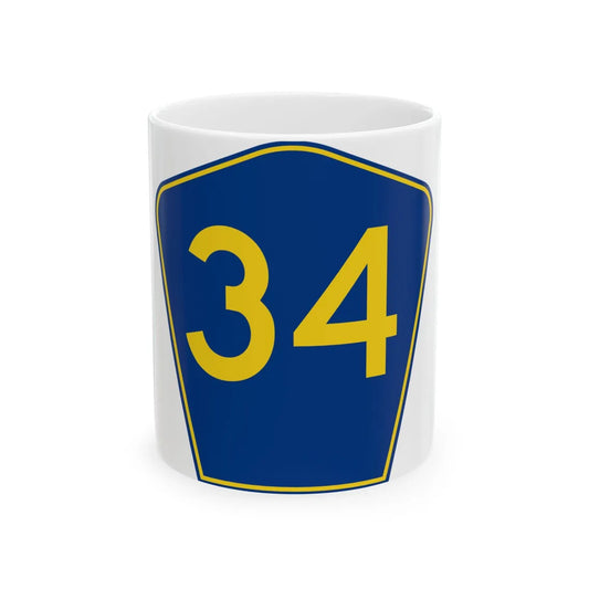 PR secondary 34 (Puerto Rico) (Road Sign) White Coffee Mug 11oz - Go Mug Yourself