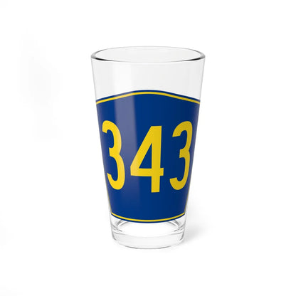 PR secondary 343 (Puerto Rico) (Road Sign) Pint Glass 16oz 16oz - Go Mug Yourself