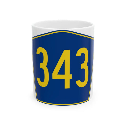 PR secondary 343 (Puerto Rico) (Road Sign) White Coffee Mug 11oz - Go Mug Yourself