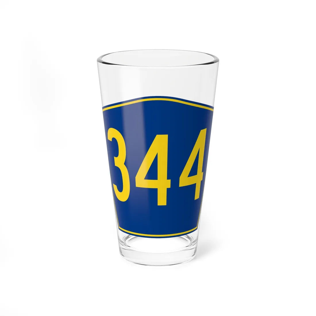 PR secondary 344 (Puerto Rico) (Road Sign) Pint Glass 16oz - Go Mug Yourself