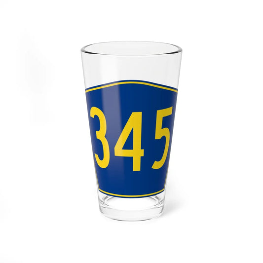 PR secondary 345 (Puerto Rico) (Road Sign) Pint Glass 16oz 16oz - Go Mug Yourself