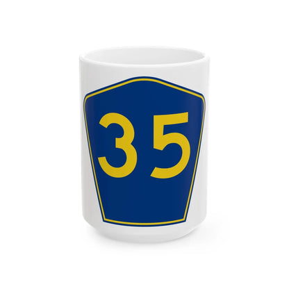 PR secondary 35 (Puerto Rico) (Road Sign) White Coffee Mug 15oz - Go Mug Yourself
