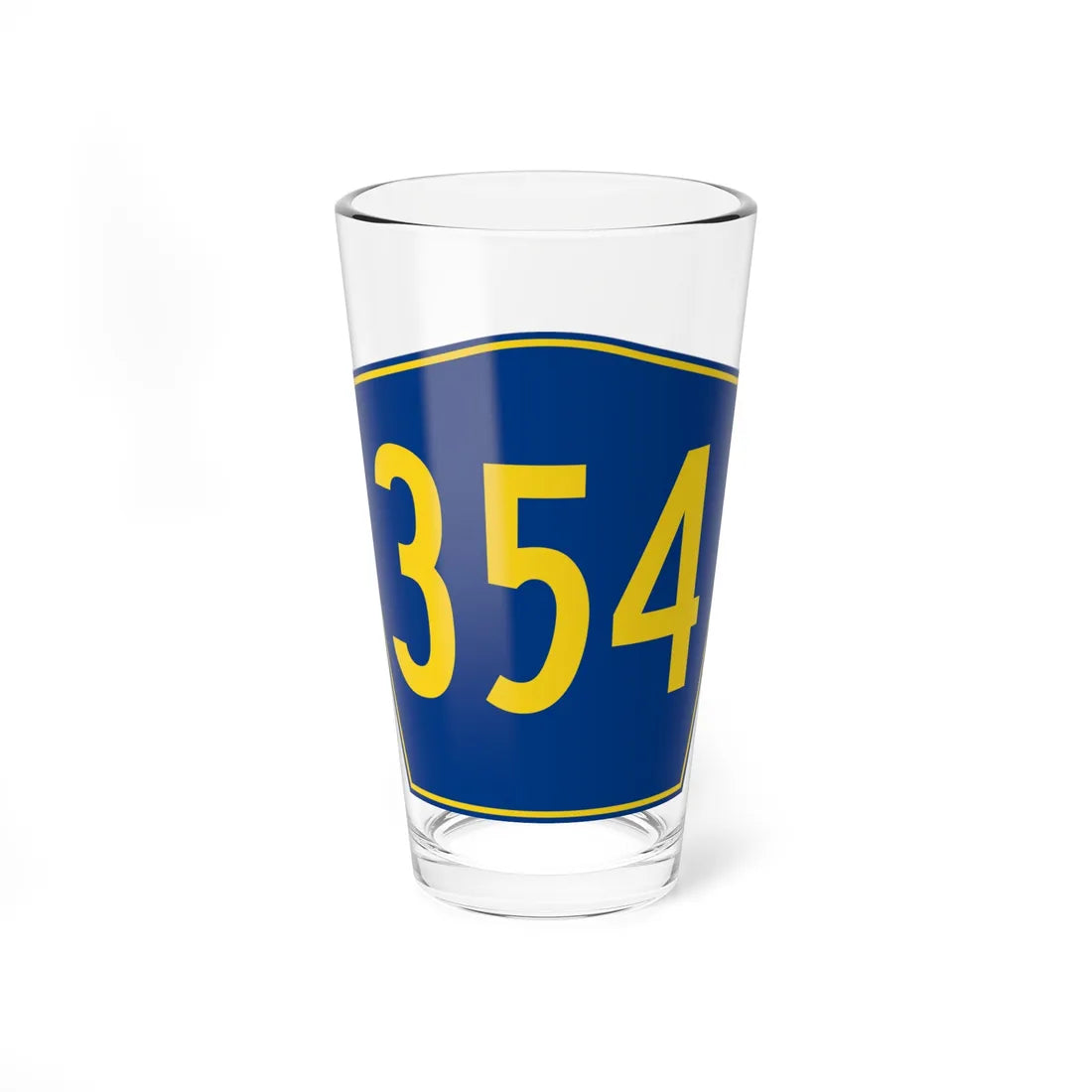PR secondary 354 (Puerto Rico) (Road Sign) Pint Glass 16oz 16oz - Go Mug Yourself