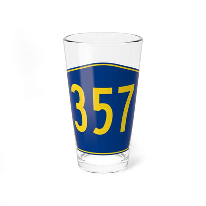 PR secondary 357 (Puerto Rico) (Road Sign) Pint Glass 16oz 16oz - Go Mug Yourself