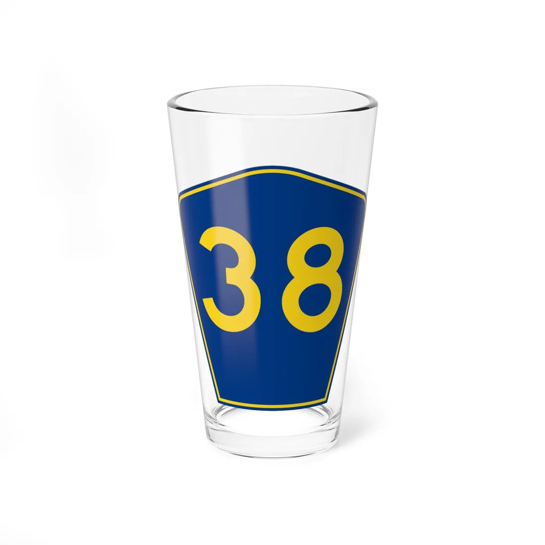 PR secondary 38 (Puerto Rico) (Road Sign) Pint Glass 16oz 16oz - Go Mug Yourself