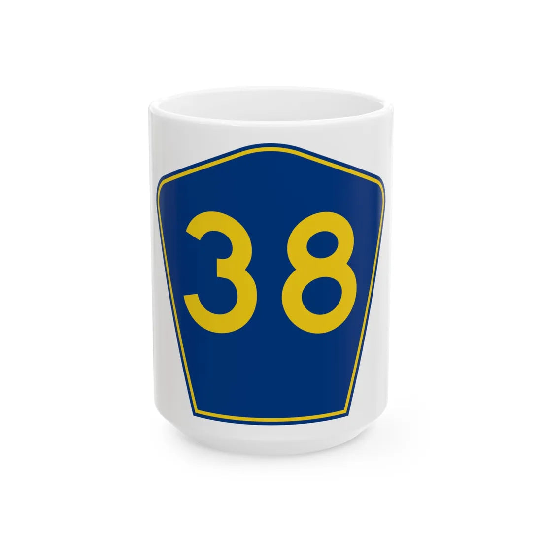 PR secondary 38 (Puerto Rico) (Road Sign) White Coffee Mug 15oz - Go Mug Yourself
