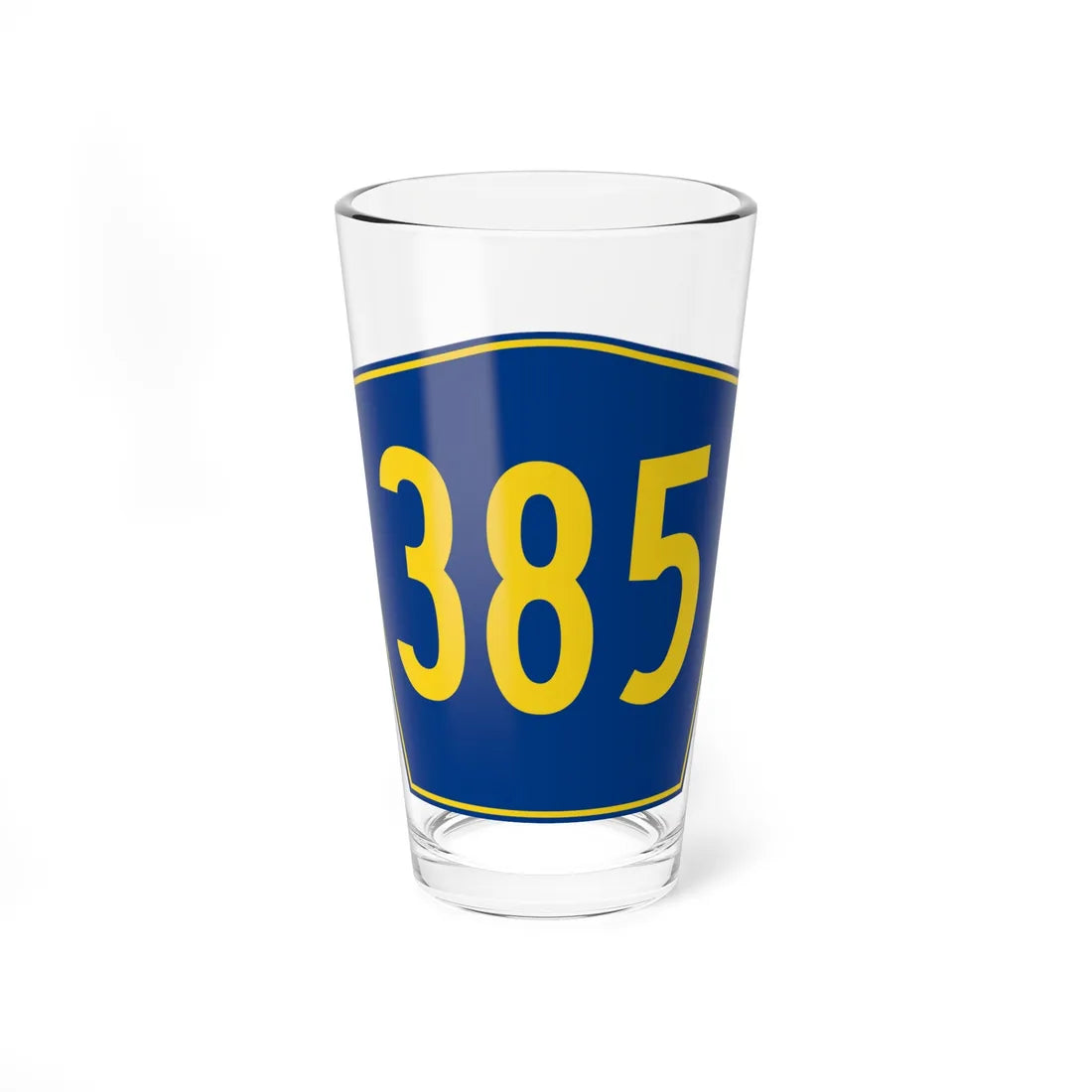 PR secondary 385 (Puerto Rico) (Road Sign) Pint Glass 16oz 16oz - Go Mug Yourself