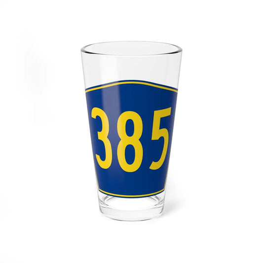 PR secondary 385 (Puerto Rico) (Road Sign) Pint Glass 16oz 16oz - Go Mug Yourself