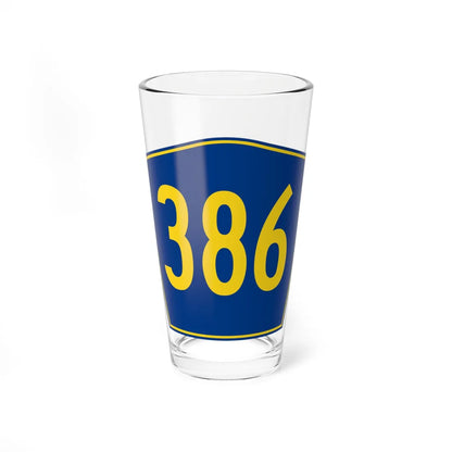 PR secondary 386 (Puerto Rico) (Road Sign) Pint Glass 16oz 16oz - Go Mug Yourself