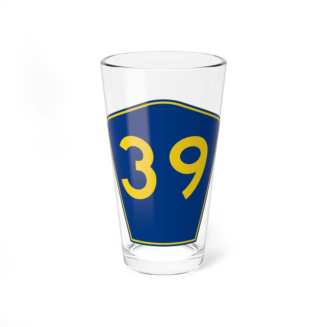 PR secondary 39 (Puerto Rico) (Road Sign) Pint Glass 16oz - Go Mug Yourself