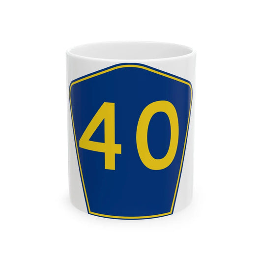 PR secondary 40 (Puerto Rico) (Road Sign) White Coffee Mug 11oz - Go Mug Yourself
