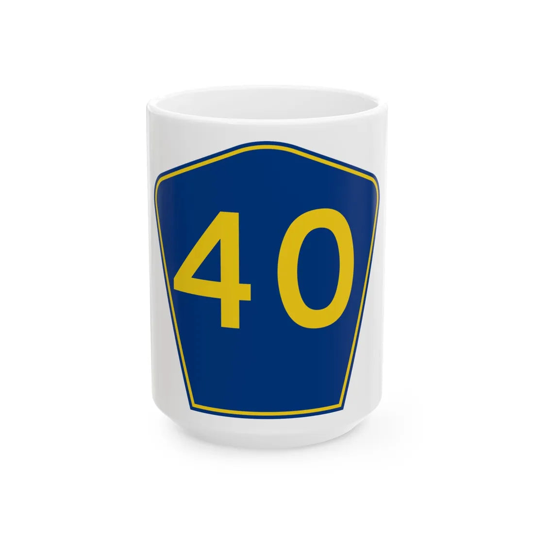 PR secondary 40 (Puerto Rico) (Road Sign) White Coffee Mug 15oz - Go Mug Yourself