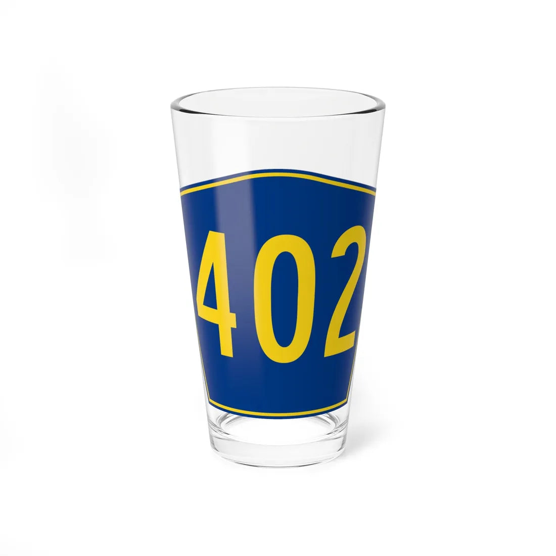 PR secondary 402 (Puerto Rico) (Road Sign) Pint Glass 16oz 16oz - Go Mug Yourself