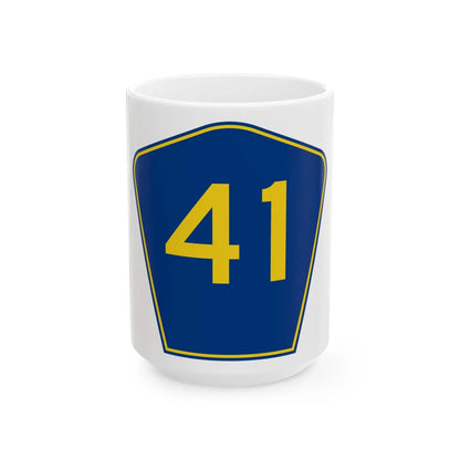 PR secondary 41 (Puerto Rico) (Road Sign) White Coffee Mug 15oz - Go Mug Yourself