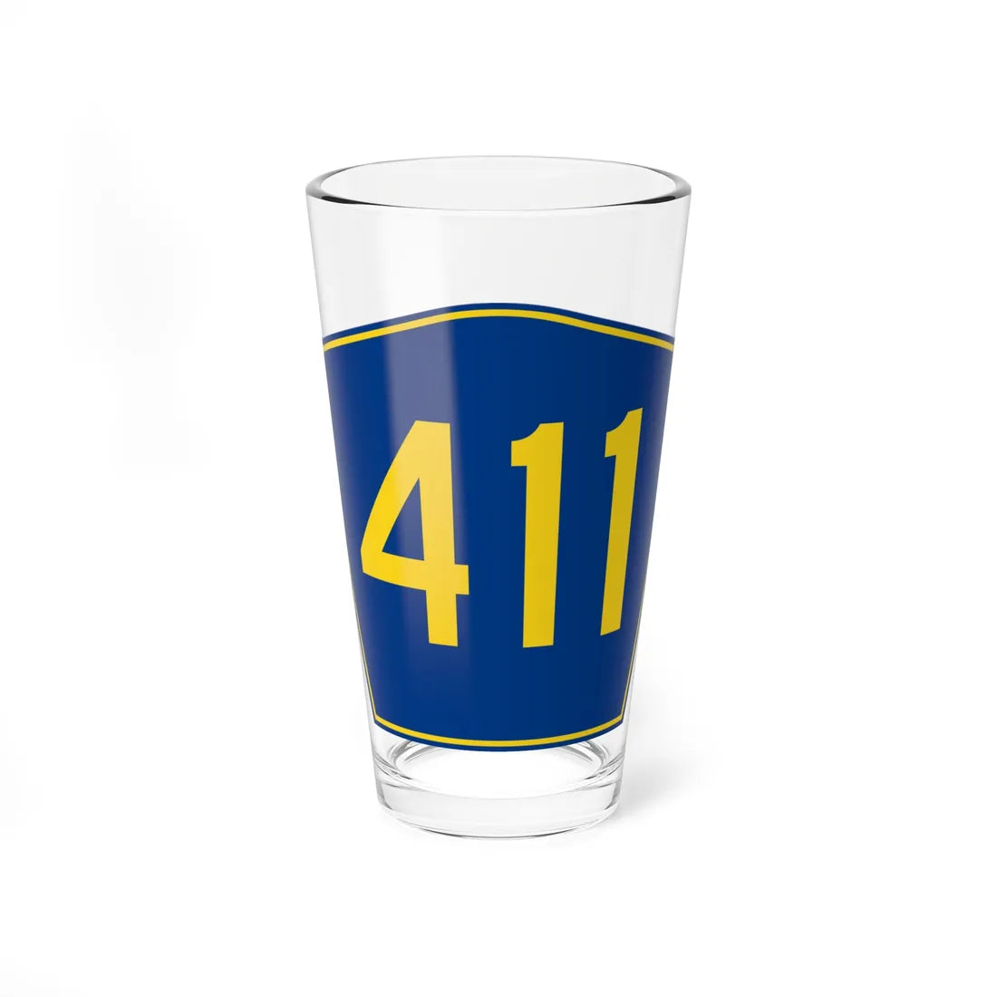 PR secondary 411 (Puerto Rico) (Road Sign) Pint Glass 16oz 16oz - Go Mug Yourself