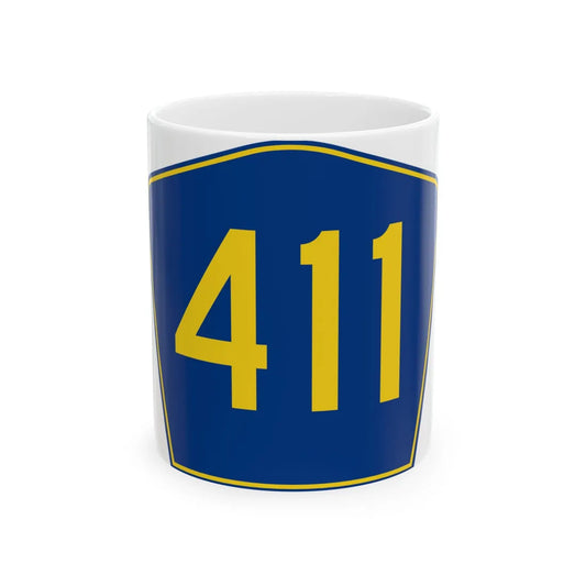 PR secondary 411 (Puerto Rico) (Road Sign) White Coffee Mug 11oz - Go Mug Yourself