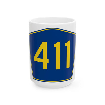PR secondary 411 (Puerto Rico) (Road Sign) White Coffee Mug 15oz - Go Mug Yourself