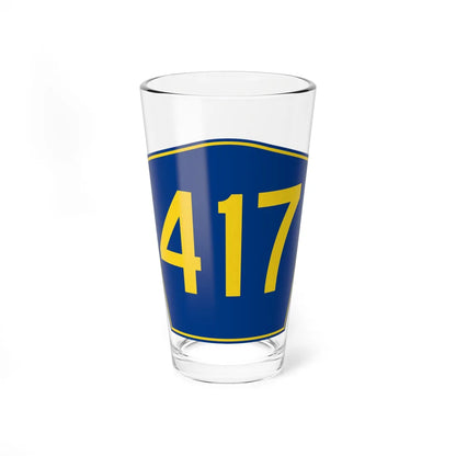 PR secondary 417 (Puerto Rico) (Road Sign) Pint Glass 16oz 16oz - Go Mug Yourself