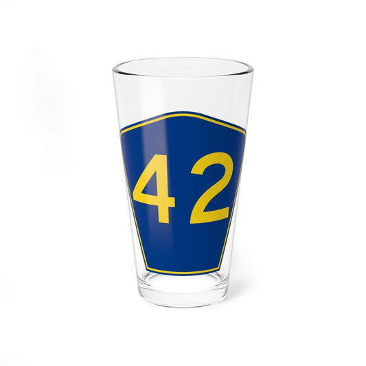 PR secondary 42 (Puerto Rico) (Road Sign) Pint Glass 16oz 16oz - Go Mug Yourself