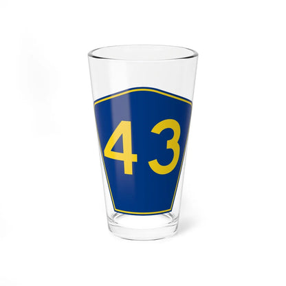 PR secondary 43 (Puerto Rico) (Road Sign) Pint Glass 16oz 16oz - Go Mug Yourself