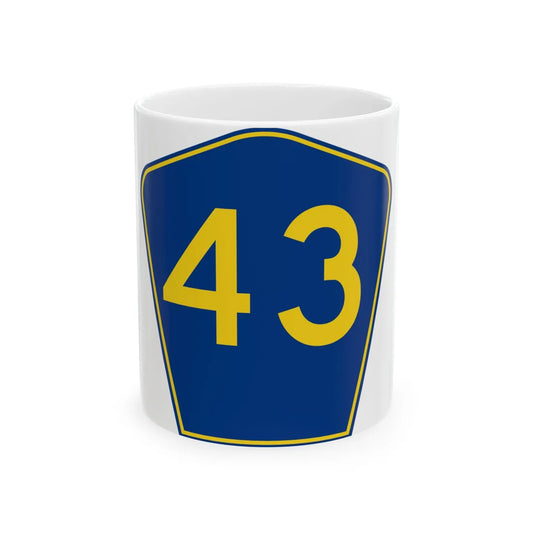 PR secondary 43 (Puerto Rico) (Road Sign) White Coffee Mug 11oz - Go Mug Yourself