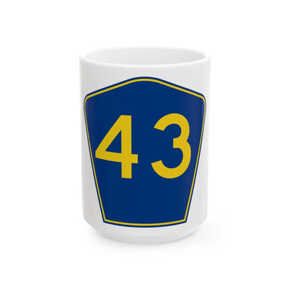 PR secondary 43 (Puerto Rico) (Road Sign) White Coffee Mug 15oz - Go Mug Yourself