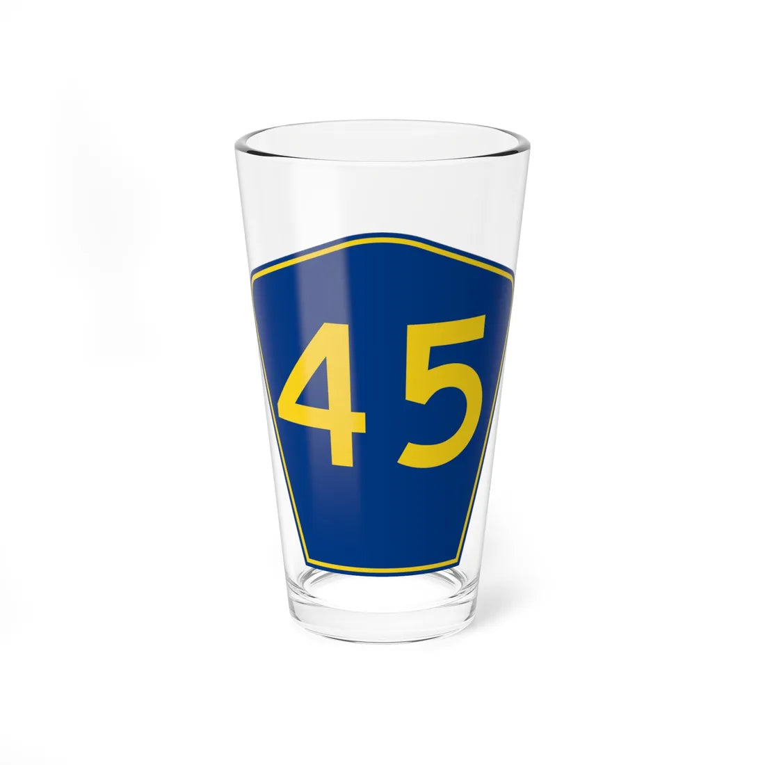 PR secondary 45 (Puerto Rico) (Road Sign) Pint Glass 16oz 16oz - Go Mug Yourself